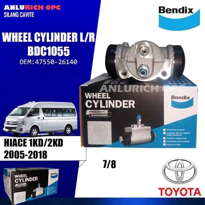 BENDIX WHEEL CYLINDER LEFT/RIGHT for TOYOTA HIACE 1KD/2KD 20052018 pn