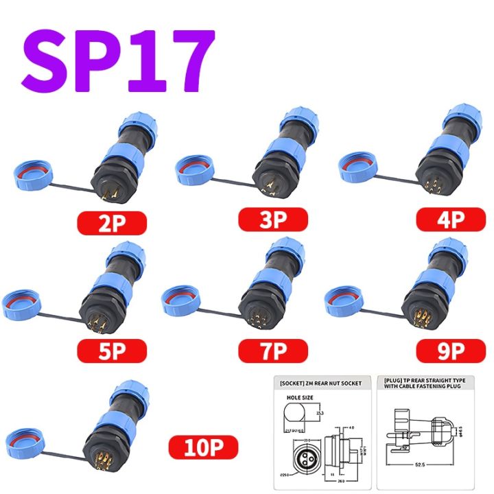 sp13ซ็อกเก็ตปลั๊กขั้วต่อทางอากาศกันน้ำติดแผง2pin-12pin-sp21-sp20-sp17ฝาครอบกันฝุ่นสายเคเบิลไฟฟ้า
