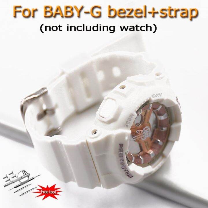 กรอบซิลิโคนผิวแมตต์-นาฬิกา-casio-สำหรับ-ba-110-baby-g-112-111-120ซิลิโคนผิวเกล็ดน้ำแข็งเหมาะกับเคสซิลิโคนเรียบ-สายนาฬิกา