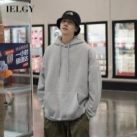 IELGY ผู้ชายสีทึบ Pullover คลุมด้วยผ้าเสื้อกันหนาวสบายๆหลวมทุกการแข่งขัน