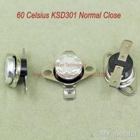 【hot】﹍☋ 10pcs/lot KSD301 Thermostat Close 60 Degrees Celsius Switches Temperature