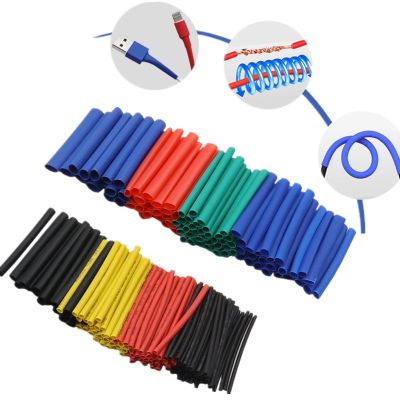 164/560pcs Polyolefin Shrinking Assorted Heat Shrink Tube Wire Cable Insulated Sleeving Tubing Set 2:1 Waterproof Pipe Sleeve Electrical Circuitry Par