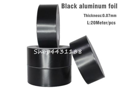 Thick 0.07mm L20Meter Black Aluminium Foil Adhesive Sealing Tape Thermal Resist Duct Repairs Foil Adhesive Tape Repair Tools Adhesives Tape