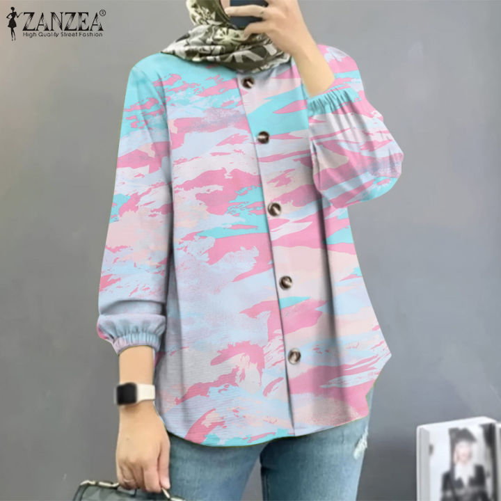 Hijabfab Zanzea Muslimah Women Muslim Baju Ootd Perempuan Printed