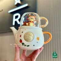 Starbuck ถ้วย2022ปีใหม่ Zodiac Lucky Tiger ถ้วยหม้อกลุ่มจับถ้วยเซรามิคกาน้ำชาแก้ว Teacup