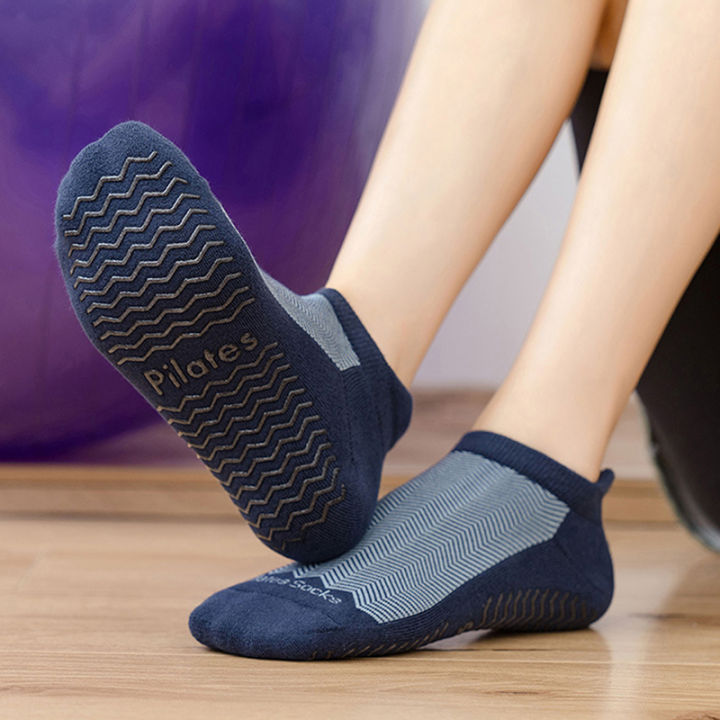 hiking-fun-ถุงเท้าพิลาทีสของผู้หญิงถุงเท้าโยคะกันลื่นระบายอากาศได้ดีถุงเท้าเต้นบัลเล่ต์กีฬา