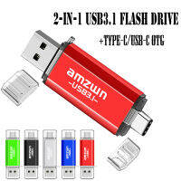 USB ดั้งเดิม AMZWN 3.1แฟลชไดร์ฟ32GB USB 3.1 Type-C OTG อินเตอร์เฟส USB คู่3.1หน่วยความจำ U Disk