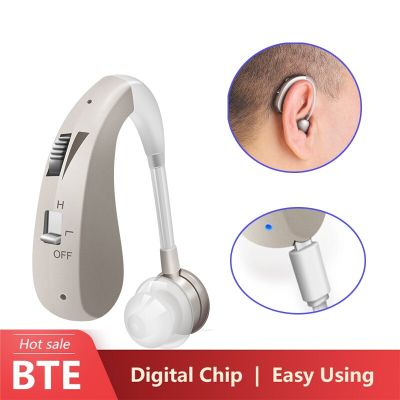 ZZOOI New BTE Hearing Aids High Power Sound Amplifier For Elderly Digital First Aid Ear Care Aid Massager Moderate to Severe Loss Fone