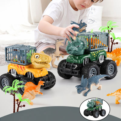 MagiDeal Dinosaur Transport Car Truck Model Playset for Boys and Girls Collectibles