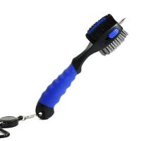 Golf Club Brush Golf Putter Wedge Ball Groove Cleaner Kit Cleaning Tool Gof Accessories (Blue)