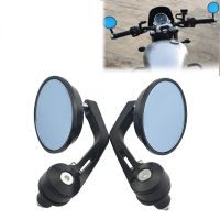 Round 7/8" Handlebar Aluminum Alloy Motocycle Rearview Mirrors Moto End Motor Side Mirrors Motorcycle Cafe Racer Accessories Mirrors