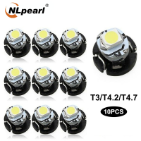 NLpearl ไฟ Led T3 หลอดไฟ ไฟแอร์ ไฟหน้าปัด ไฟรถยนต์ Canbus 2835 5050ชิป,ไฟอุปกรณ์บนแดชบอร์ดรถยนต์ Led T4.2 T4.7ไฟ12V จำนวน10ชิ้น