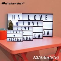 A3 A4 A5 A6 Size LED Combination Night Light Box Lamp DIY Black/Colorful Letters Cards USB AA Battery Cinema Lightbox Dropshippi Night Lights