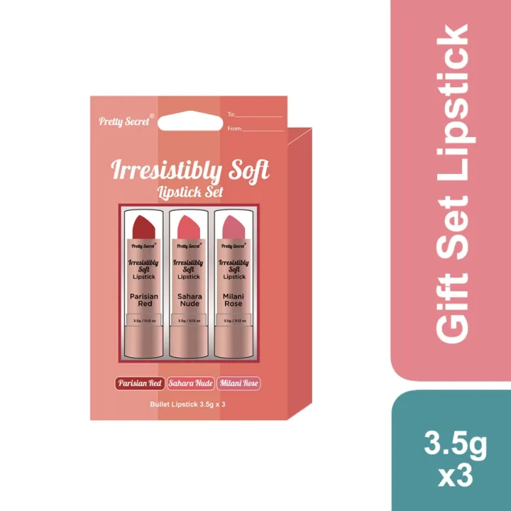 PRETTY SECRET Irresistibly Soft Lipstick Set (2024 Expiry) Bullet