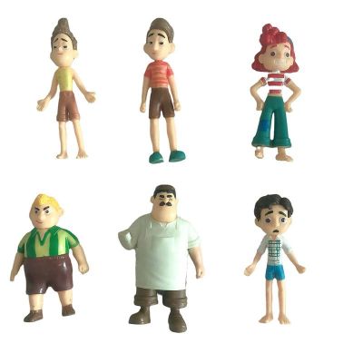 6pcs Figures 12cm Luca Alberto Giulia Figurines Cake Toppers Miniatures