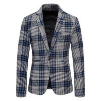 ZZOOI Mens Plaid Suit Blazer Jacket Sports Coat Casual Slim Fit Checkered Blazers Men Party Wedding Groom Tuxedo Blazer Masculino XXXL