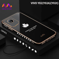 เคส VIVO Y02t Y02A Y02แบบนิ่มเคสโทรศัพท์ดีไซน์ใหม่ฝาหลังใบเมเปิลสำหรับ VIVO V2217 V2234 V2254