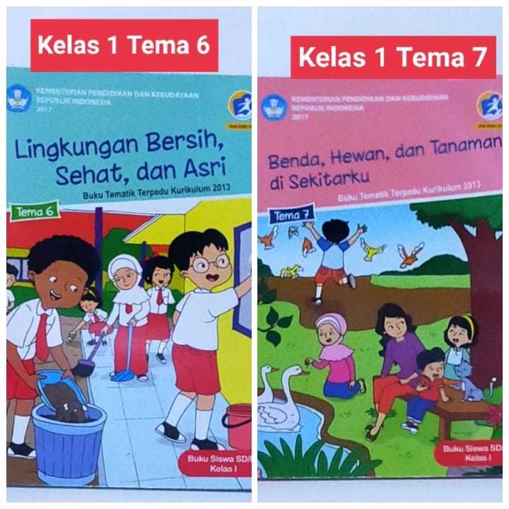 Buku Tematik Kelas 1 Sd Tema 6 Dan 7 Revisi 2017 Harga Untuk 2 Buku