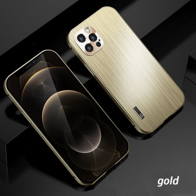 Laser metal brushed lens anti-drop protective cover for iphone 12 serises Cover all-inclusive metal anti-drop mobile phone case