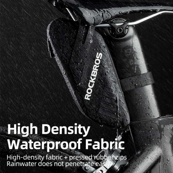 Rockbros bike bag waterproof saddle bag for mtb lightweight bicycle pouch - ảnh sản phẩm 3