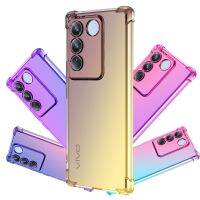 For VIVO V27 Pro V27E S16 Pro S16e Y100 Y02 X90 Pro Phone CaseHybrid Cute Gradient Soft TPU Built-in 4 Reinforced Corners Cover