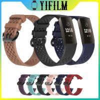 ❒ สายนาฬิกาซิลิโคนสำหรับ Fitbit Charge 3 4 Charge3 Smartwatch สร้อยข้อมือระบายอากาศอุปกรณ์เสริมสำหรับ Fit Bit Charge4 นาฬิกา Correa