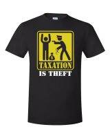 Taxation Is Theft Warning Shirt Ron Paul Libertarian Anti Taxes Alex Joneshot 2019 Summer MenS Fashion Print T-Shirt Cool Tees XS-4XL-5XL-6XL