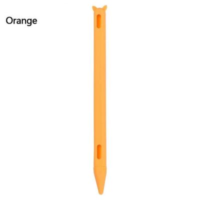 ที่ครอบปากกาทำจากซิลิโคนแมวการ์ตูนน่ารักหลากสีปลอกปากกาสไตลัสไม่ลื่นที่คลุมที่วางปากกาแท็บเล็ตผิวหนังป้องกันสำหรับ Apple ดินสอ1 2