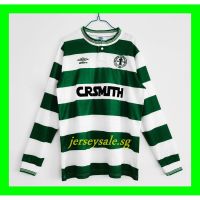 Hot Retro Jerseys 1987-1988 Celtic 87/88 Home Long Sleeve Retro Soccer Jersey Shirt Full Sleeve Size S-2XL