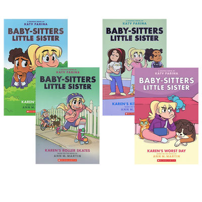 Original English baby sitters little sister series pretty nanny Club 4-volume Co-Sale full-color comic books childrens extracurricular reading story books
