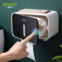 ✴✠☍ Ecoco กล่องใส่ม้วนกระดาษทิชชู่แบบติดผนังสําหรับห้องน้ํา