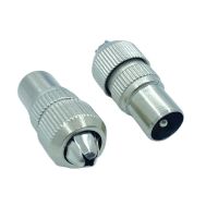 2/5/10Pcs Metal TV Plug RF Coaxial Cable Antenna Connector 9.5 Cable TV Aerial Male Head Extension Socket Converter Adapter