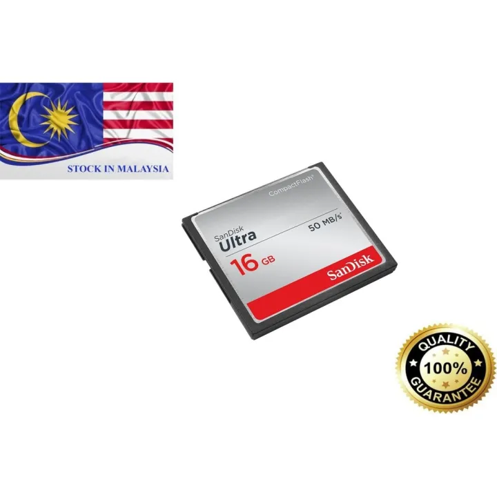 SanDisk Ultra 16GB Compact Flash Memory Card (Ready Stock In Malaysia