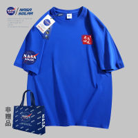 Nasa Solar ฤดูร้อนผ้าฝ้ายแขนสั้นลำลองพิมพ์ลายเสื้อยืดกีฬา