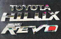 Set logo TOYOTA HILUX REVO ติดรถ HILUX REVO รับประกัน 6 เดือน ไม่ลอก ไม่ดำ เหมือนห้าง ใช้ได้ระยะยาว พร้อมกาว 3 M มีเก็บปลายทาง ไม่ใช่ของจีน