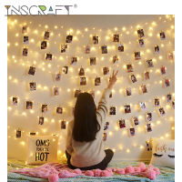 10เมตร100Leds นางฟ้า S Tring ไฟที่มี60คลิปสำหรับแขวนรูปภาพผนังกรอบรูปแสดงไฟสำหรับห้องนอนตกแต่งงานแต่งงาน