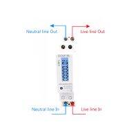 LCD Digital Single Phase Din Rail การใช้พลังงานไฟฟ้าเครื่องวัดพลังงาน Drop Shipping