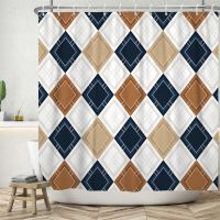 【CW】✓┅  Mordern Minimalism Shower Curtains Abstract Polyester Curtain with Hooks Boho