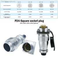 ✣ PLS24 Aviation Connector Square Male Socket Female Plug 6-pin 10-pin 12-pin 19-pin plug socket