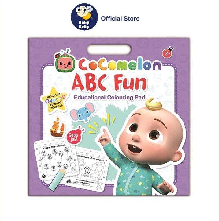Cocomelon ABC Educational Colouring Pad Activity Book With Stickers For ...