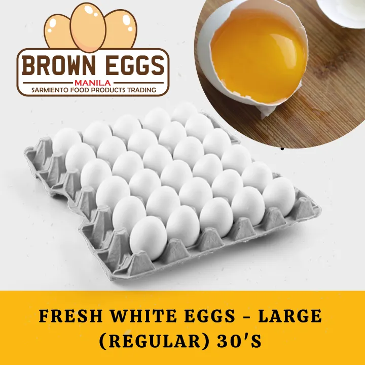 FRESH WHITE EGGS Large (Regular) Brown Eggs Manila Lazada PH