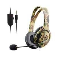 Gaming Headsets Stereo Over-Head Earphone PC Wired Headset Camouflage for PS4