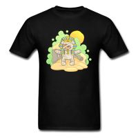 Mens Funny T-shirt Mummy Teddy Bear Print T Shirt Man Cotton Tshirt 100% Cotton Clothes Black Tops Cartoon Tees No Fade