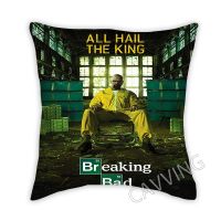 xzx180305   Breaking Bad 3D พิมพ์โพลีเอสเตอร์ตกแต่งปลอกหมอนสแควร์ซิปหมอนพัดลมของขวัญการตกแต่งบ้าน