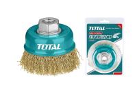 Total แปรงลวดถ้วย ทองเหลือง ขนาด 5 นิ้ว (เกลียว M10 x 1.5) รุ่น TAC31051.2 ( Brass Wire Cup Brush )