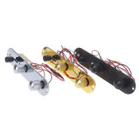 3 Way Wired Loaded Prewired Control Plate Harness Switch Knobs for ecaster Guitar Parts ChromeGoldBlack