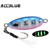 ALLBLUE Slow Drop 7G 10G 15G Micro Cast Metal Jig Shore Casting Jigging Spoon Saltwater Fishing Lure Artificial Bait Tackle isca