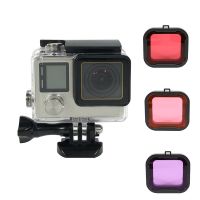 ✟ Waterproof Housing Case Filter Kits for GoPro Hero 4/3 /3 Action Cameras Hero4 Underwater Protective Dive Housing Accessories