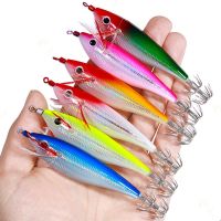 【DT】hot！ 1 Pesca Eging Squid Wood Shrimp Hooks Bait 10cm 10g Goods for Fishing Artificial