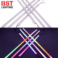 10PCS WS2811 LED Aluminum Rigid Bar Cabinet Light WS2812B Smart IC U Profile Led Hard Strip Channel Home Decoration Lighting